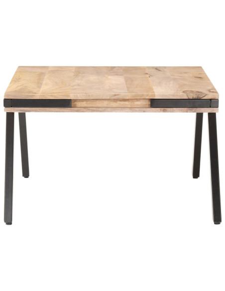 Tavolino da Salotto 114x65x40 cm in Legno Massello di Mango