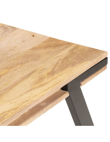 Tavolino da Salotto 114x65x40 cm in Legno Massello di Mango