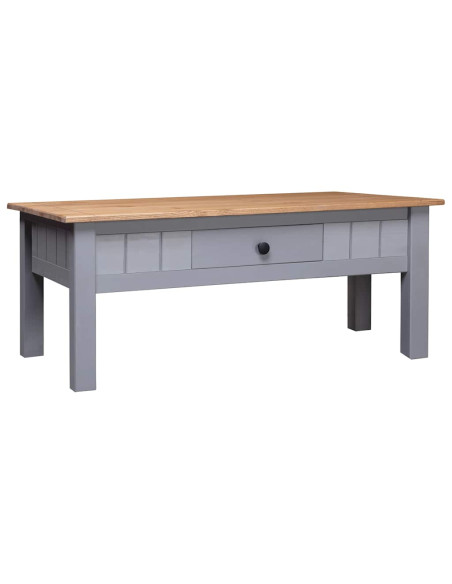 Tavolino Salotto Grigio 100x60x43,5cm Pino Massello Panama Range