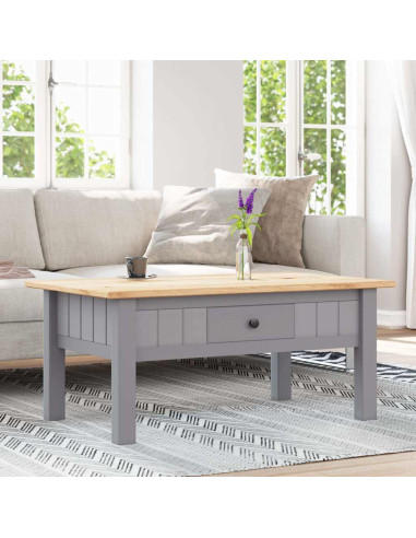 Tavolino Salotto Grigio 100x60x43,5cm Pino Massello Panama Range