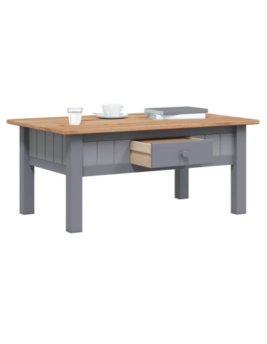 Tavolino Salotto Grigio 100x60x43,5cm Pino Massello Panama Range