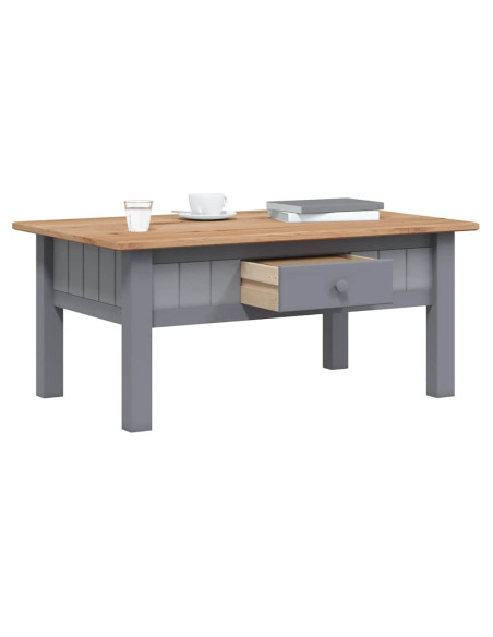 Tavolino Salotto Grigio 100x60x43,5cm Pino Massello Panama Range