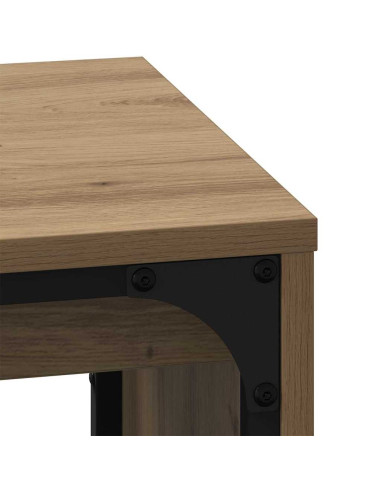 Tavolino da salotto 3 pcs Rovere artigianale Legno multistrato