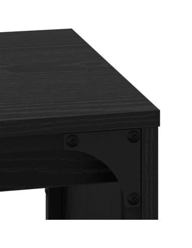 Tavolino da salotto 3 pcs Rovere Nero Legno multistrato