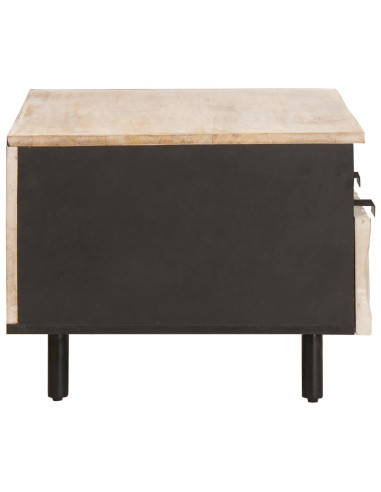 Tavolino da salotto con cassetto Bianco 80 x 54 x 40 cm