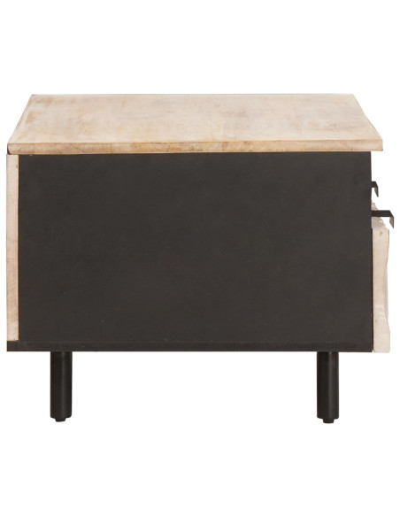 Tavolino da salotto con cassetto Bianco 80 x 54 x 40 cm