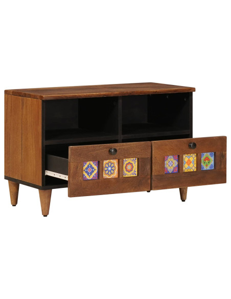 Tavolino da salotto con cassetto Marrone 80 x 54 x 40 cm