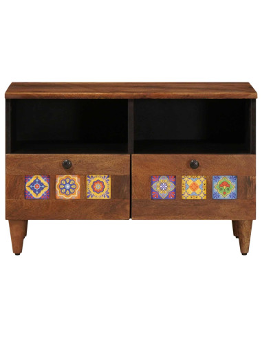 Tavolino da salotto con cassetto Marrone 80 x 54 x 40 cm