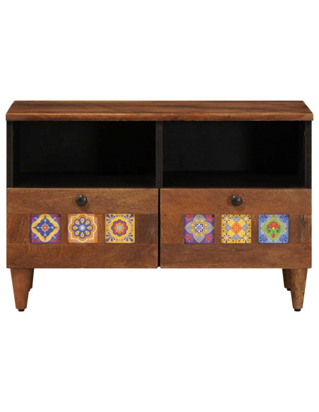 Tavolino da salotto con cassetto Marrone 80 x 54 x 40 cm