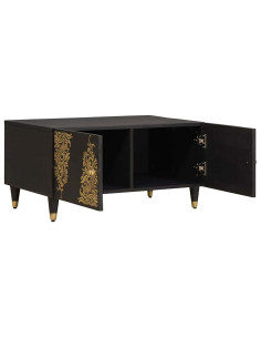 Tavolino da salotto Nero 80 x 50 x 40 cm 2