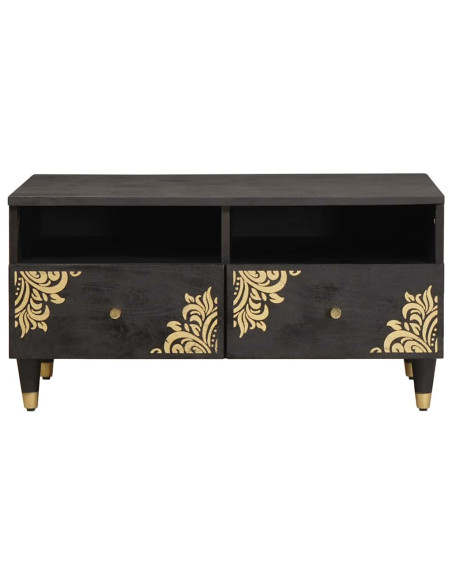 Tavolino da salotto con cassetto Nero 80 x 54 x 40 cm