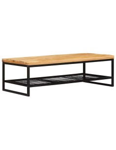 Tavolino da salotto Marrone e Nero Legno di mango massello 2