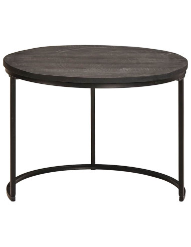 Tavoli da Caffè Nido 3 pcs Legno massello di mango e acciaio