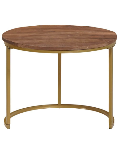 Tavoli da Caffè Nido 2 pcs Legno massello di mango e acciaio