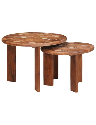Tavoli da Caffè Nido 2 pcs Multicolore Legno massello riciclato