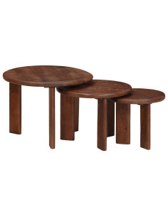 Tavoli da Caffè Nido 3 pcs Legno di mango massello 2