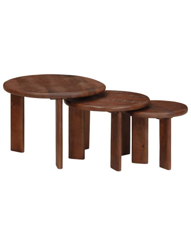 Tavoli da Caffè Nido 3 pcs Legno di mango massello