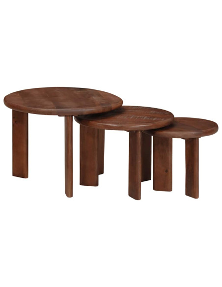 Tavoli da Caffè Nido 3 pcs Legno di mango massello