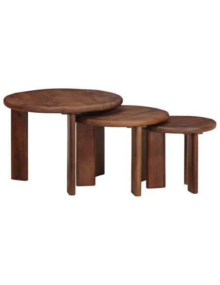 Tavoli da Caffè Nido 3 pcs Legno di mango massello