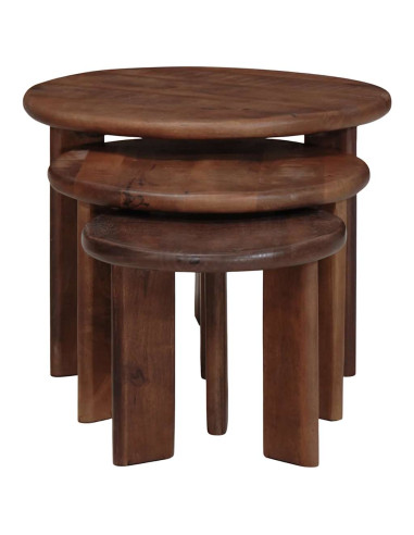 Tavoli da Caffè Nido 3 pcs Legno di mango massello