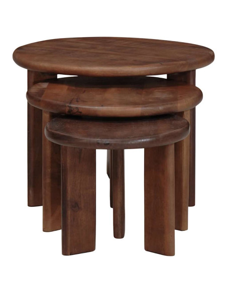 Tavoli da Caffè Nido 3 pcs Legno di mango massello