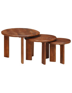 Tavoli da Caffè Nido 3 pcs Legno di mango massello 2
