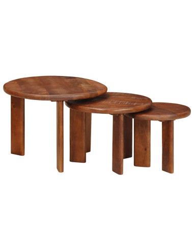 Tavoli da Caffè Nido 3 pcs Legno di mango massello