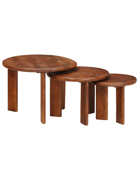 Tavoli da Caffè Nido 3 pcs Legno di mango massello