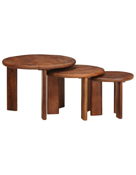 Tavoli da Caffè Nido 3 pcs Legno di mango massello