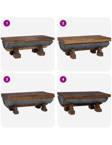 Tavolino da salotto Naturale 90 x 50 x 35 cm legno