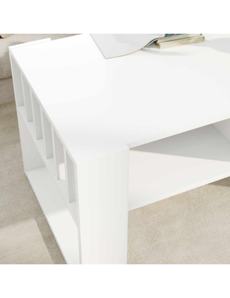 Tavolino da salotto Bianco 92 x 49,5 x 45 cm Legno multistrato