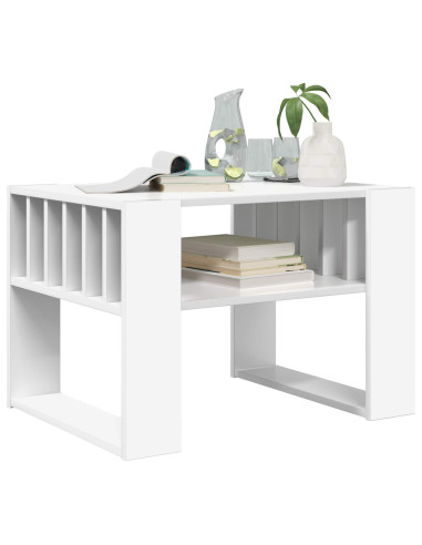 Tavolino da salotto Bianco 66 x 49,5 x 45 cm Legno multistrato