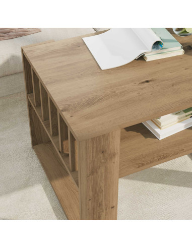 Tavolino da salotto Rovere artigianale 66 x 49,5 x 45 cm