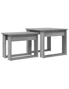 Set di Tavolini da Caffè 2 pcs Grigio Sonoma Legno multistrato 2