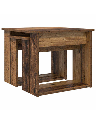 Set di Tavolini da Caffè 2 pcs Legno vecchio Legno multistrato