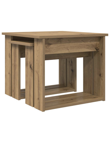 Set di Tavolini da Caffè 2 pcs Rovere artigianale