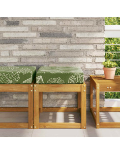 Cuscino da Sedia Esterno Design a foglia 40 x 40 x 8 cm