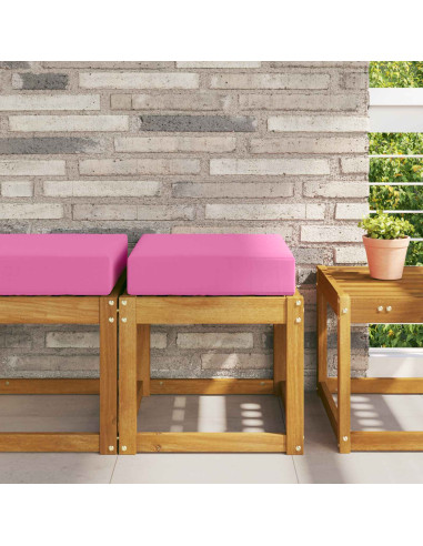 Cuscino da Sedia Esterno Rosa 40 x 40 x 8 cm 100% Poliestere