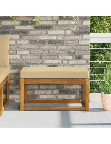 Cuscino da Sedia Esterno Beige 80 x 40 x 8 cm 100% Poliestere