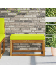 Cuscino da Sedia Esterno Verde 80 x 40 x 8 cm 100% Poliestere