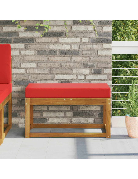 Cuscino da Sedia Esterno Rosso 80 x 40 x 8 cm 100% Poliestere