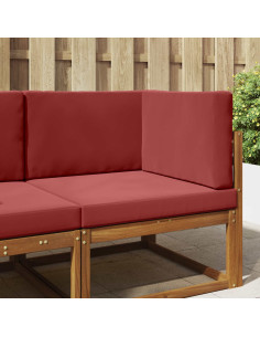 Cuscino per divano da esterno 3 pcs Rosso vino Poliestere
