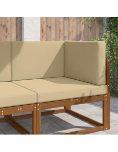 Cuscino per divano da esterno 3 pcs Beige Poliestere