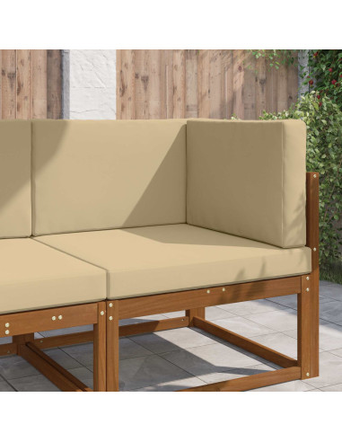 Cuscino per divano da esterno 3 pcs Beige Poliestere