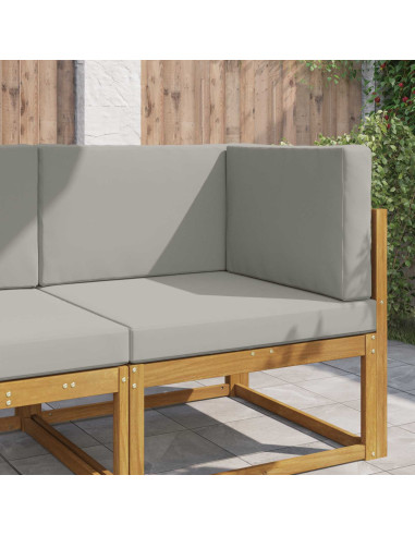 Cuscino per divano da esterno 3 pcs Grigio Poliestere