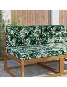 Cuscino per divano da esterno 2 pcs Motivo Foglia Poliestere