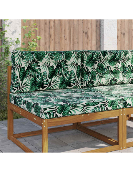 Cuscino per divano da esterno 2 pcs Motivo Foglia Poliestere