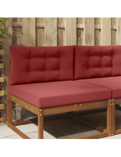 Cuscino per divano da esterno 2 pcs Rosso vino Poliestere