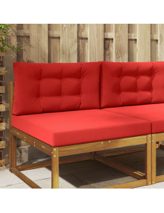 Cuscino per divano da esterno 2 pcs Rosso Poliestere