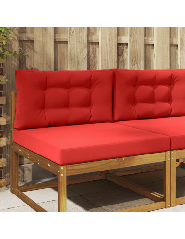 Cuscino per divano da esterno 2 pcs Rosso Poliestere